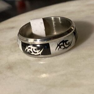 Stainless steel men’s unisex wedding band ring 9
